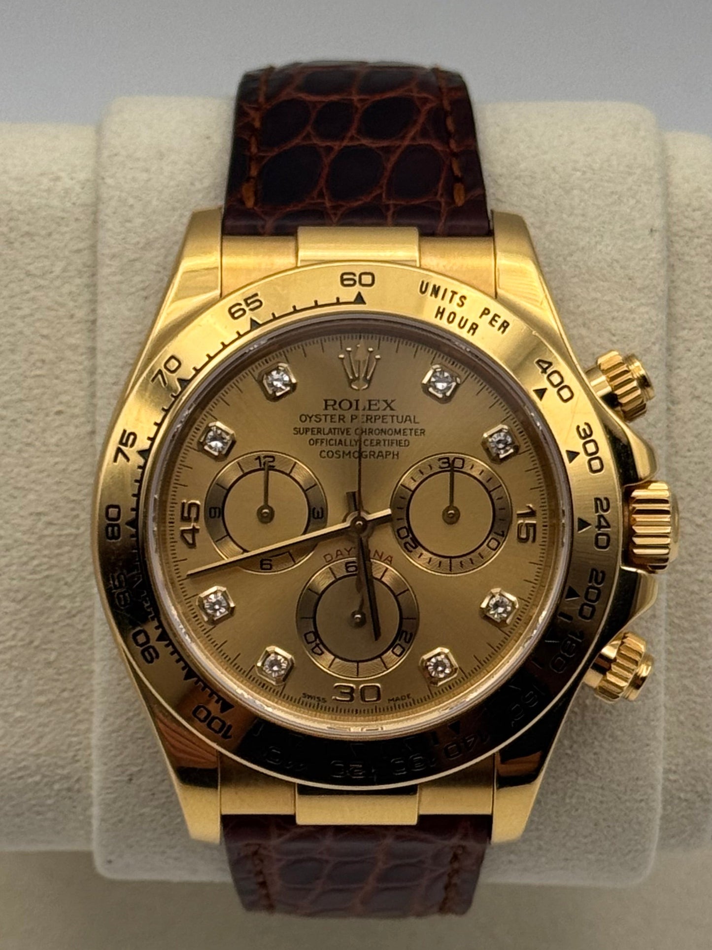 Rolex Daytona 18kt Gold mit Diamanten- 116518