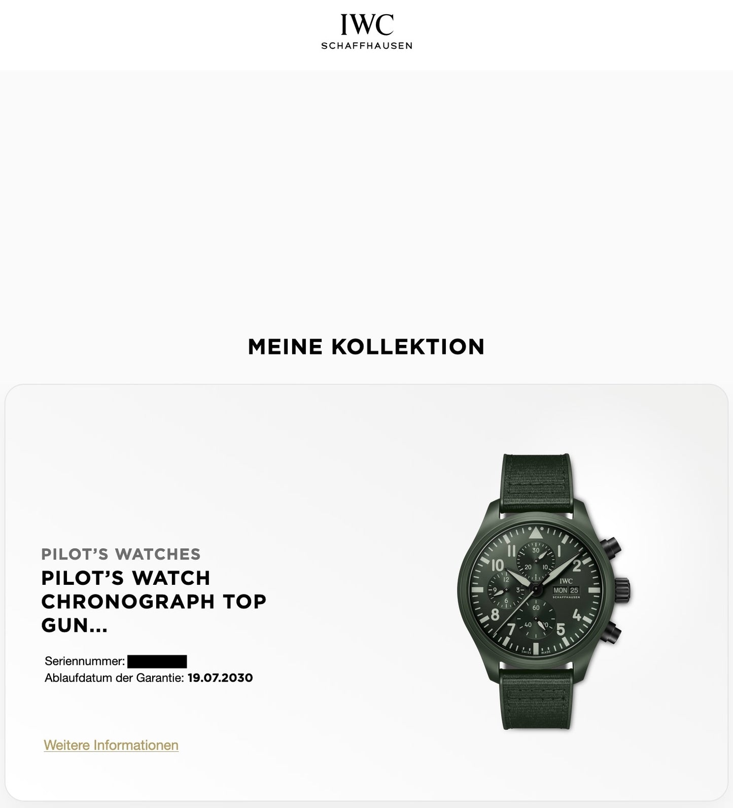 IWC Pilot's Watch Chronograph Top Gun Woodland- IW389106
