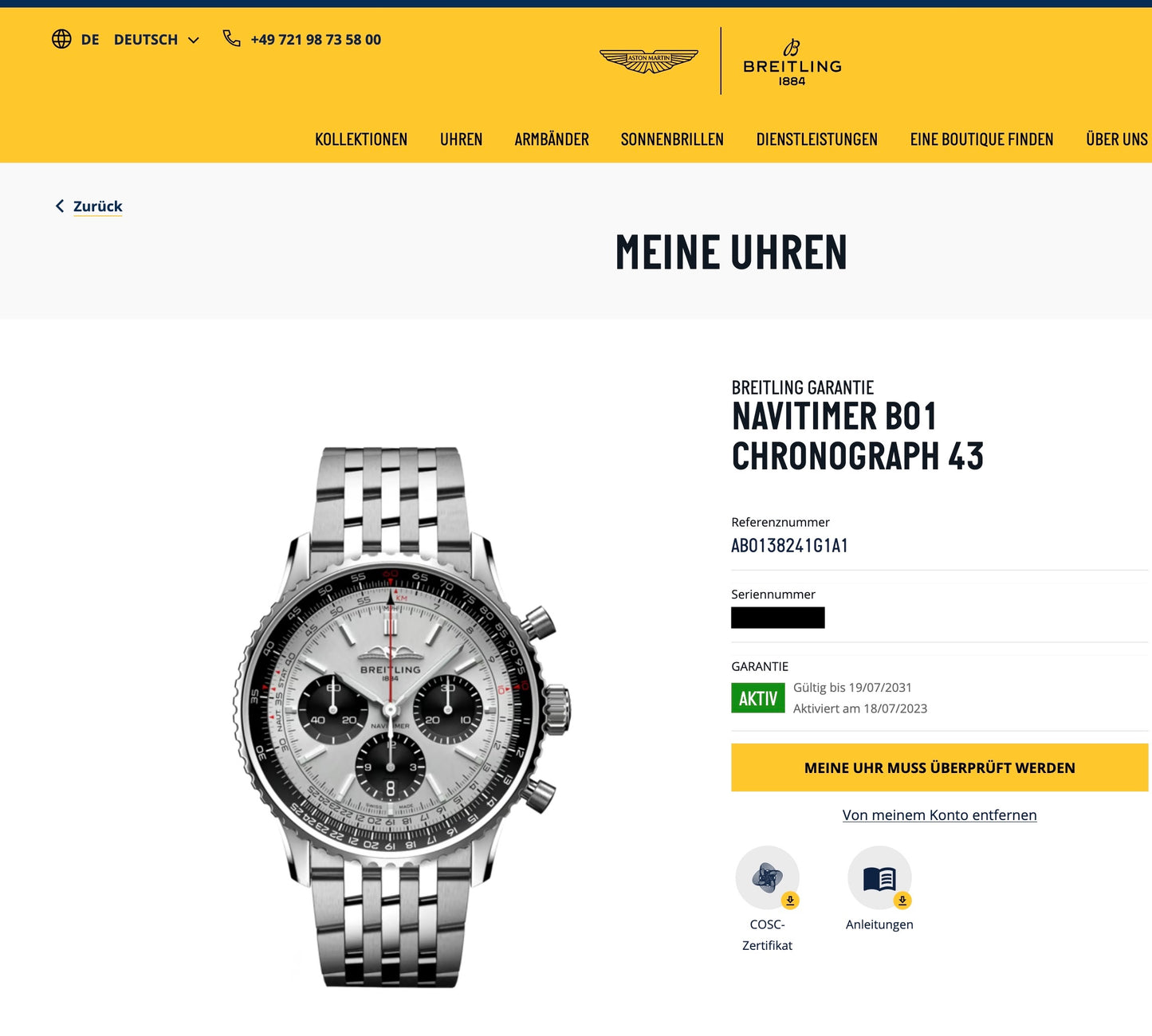 Breitling Navitimer 1 B01 Chronograph 43 - AB0138241G1A1